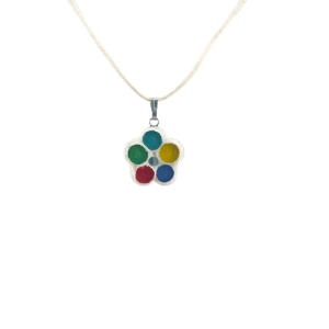 Collier fleur (argent) :: Collection pastille