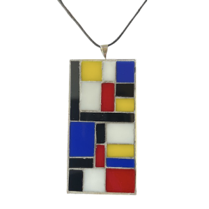Gros collier rectangle (argent) :: Collection asymétrique