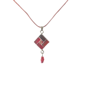 Collier losange et perles assorties (argent) :: Collection asymétrique