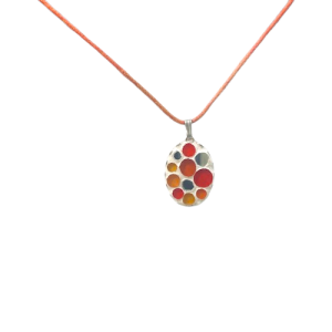 Petit collier ovale (argent/or ):: Collection pastille