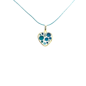Petit collier coeur (argent/or) :: Collection pastille