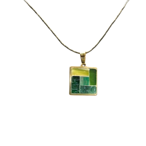 Moyen collier carré (argent/or) :: Collection asymétrique