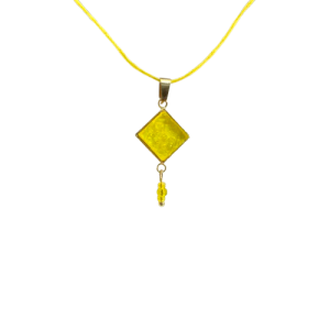 Petit collier losange et perles assorties (argent/or) :: Collection basique