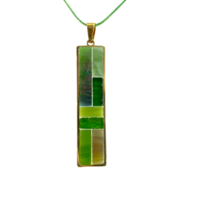 Collier rectangle (argent/or) :: Collection asymétrique